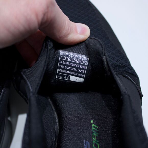 Skechers Equalizer Memory Foam Slip On Black Sneakers Men Size 11 - Minimal Wear - Picture 9 of 15